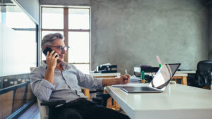 business man at desk